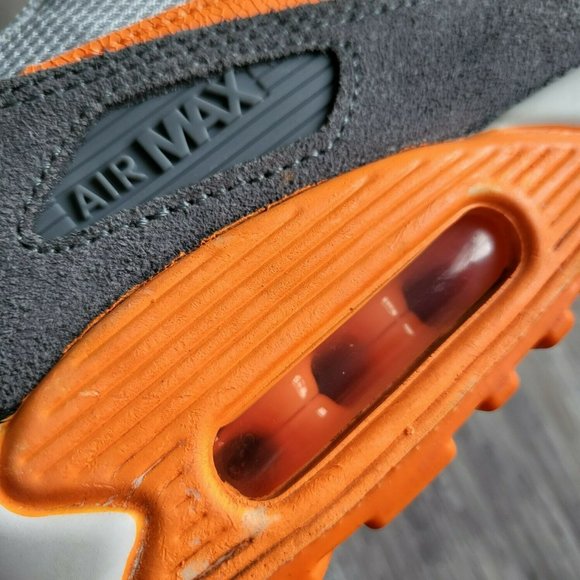 Nike Air Max 90 Essential Orange Grey Running Sneaker Shoes Womens 8 Mens 6.5 - Picture 12 of 12
